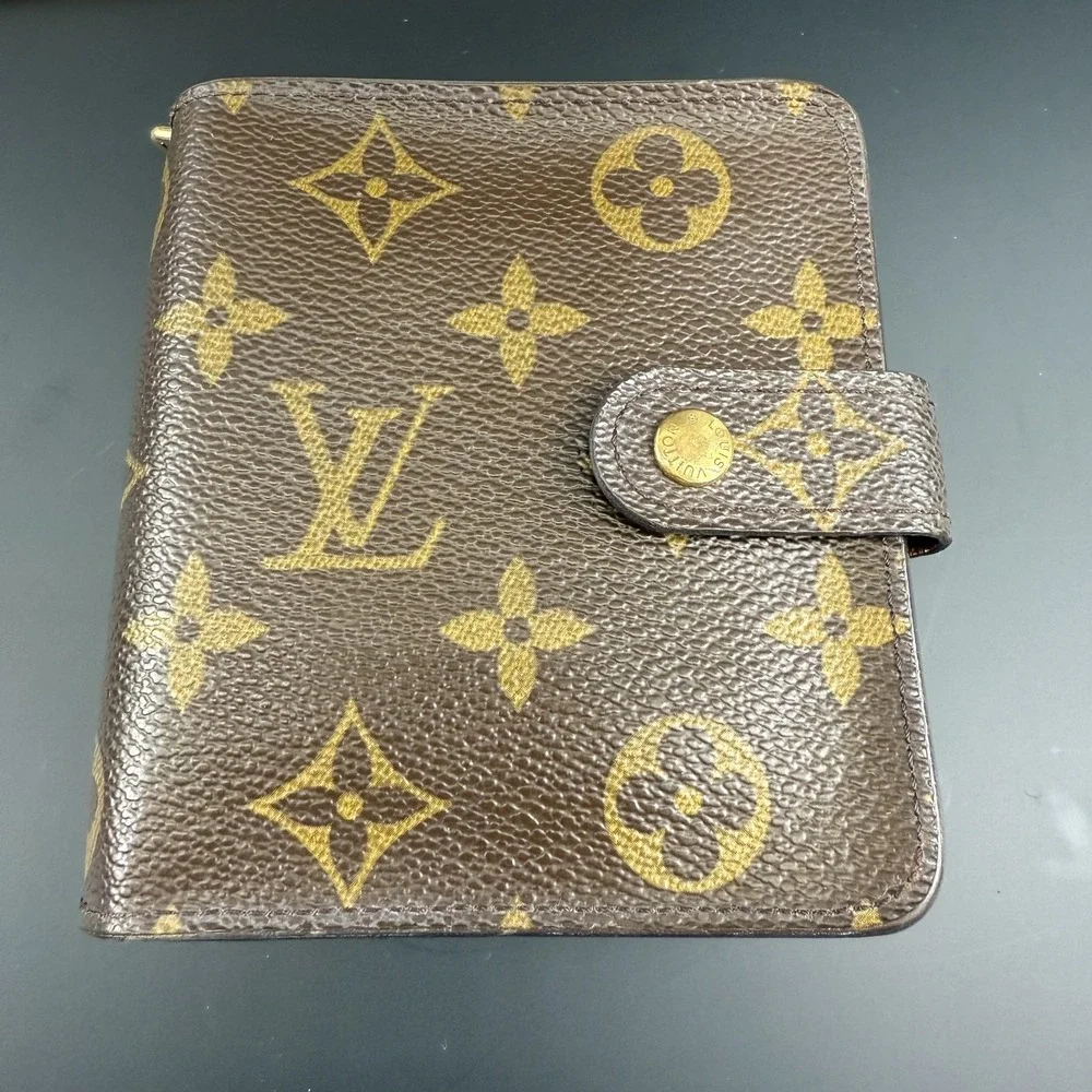 Louis Vuitton‎ Monogram Compact Zip Wallet Vintage 2002 Bifold MI0062 Box